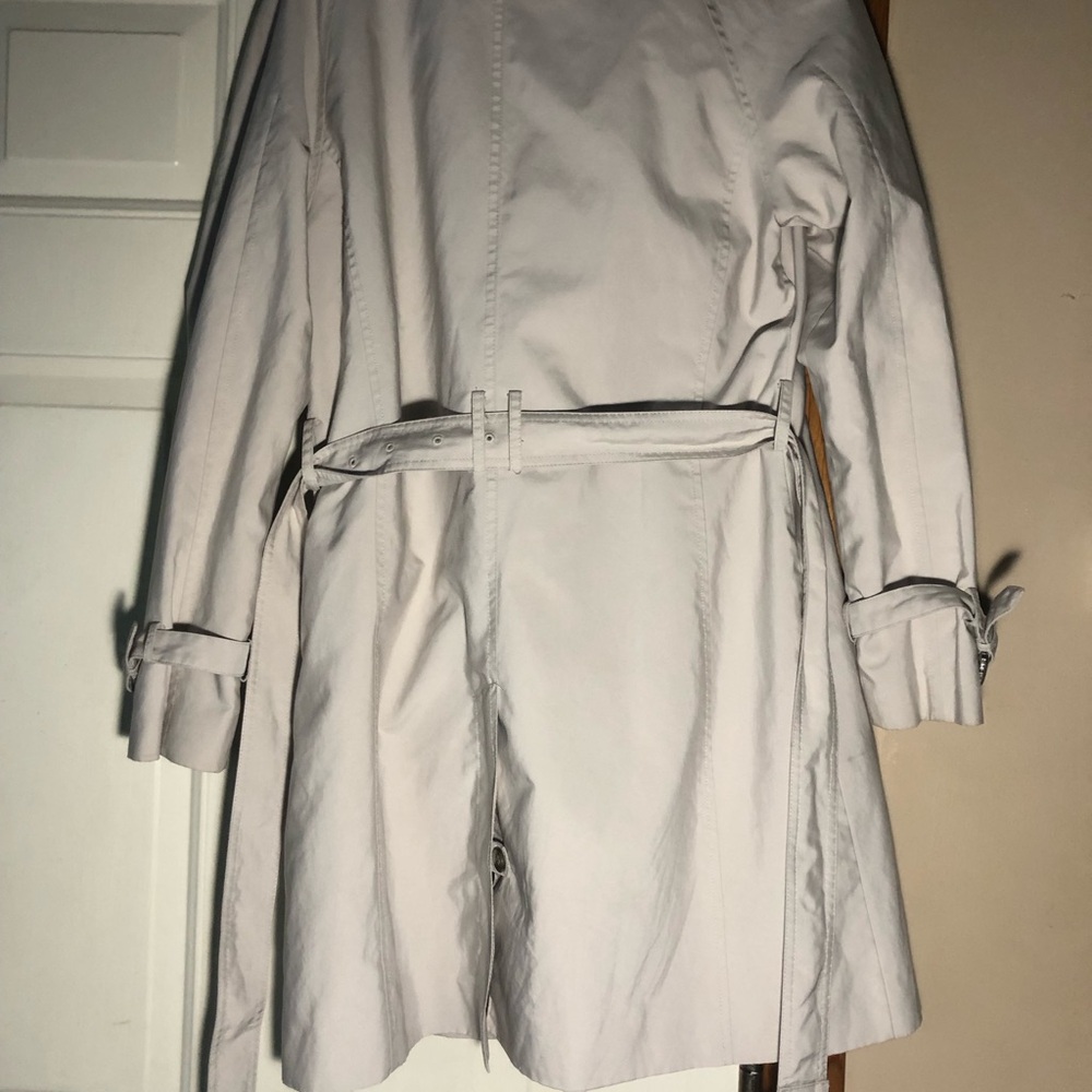 RAINFOREST White Trench Coat Lightweight Classic - Picture 3 of 9